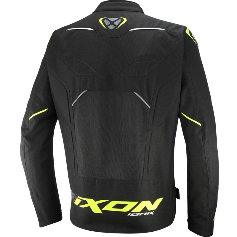 Chaqueta de moto IXON Ionix negro-amarillo-gris