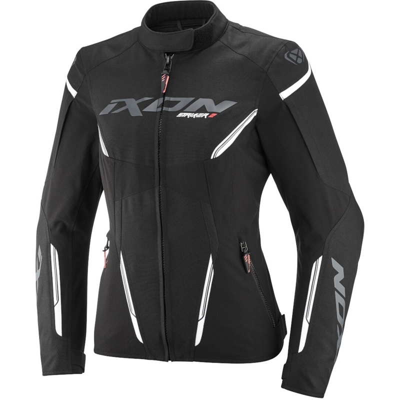 Chaqueta de moto para mujer IXON Striker 2 Lady negro-blanco