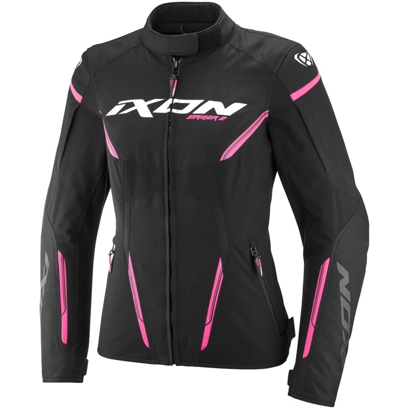 Chaqueta de moto para mujer IXON Striker 2 Lady negra y rosa