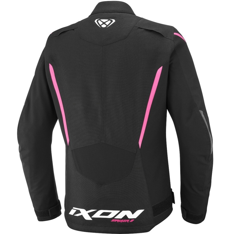Chaqueta de moto para mujer IXON Striker 2 Lady negra y rosa