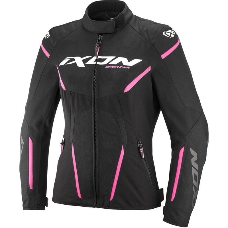 Chaqueta de moto para mujer IXON Striker 2 Air WP Lady negra y rosa