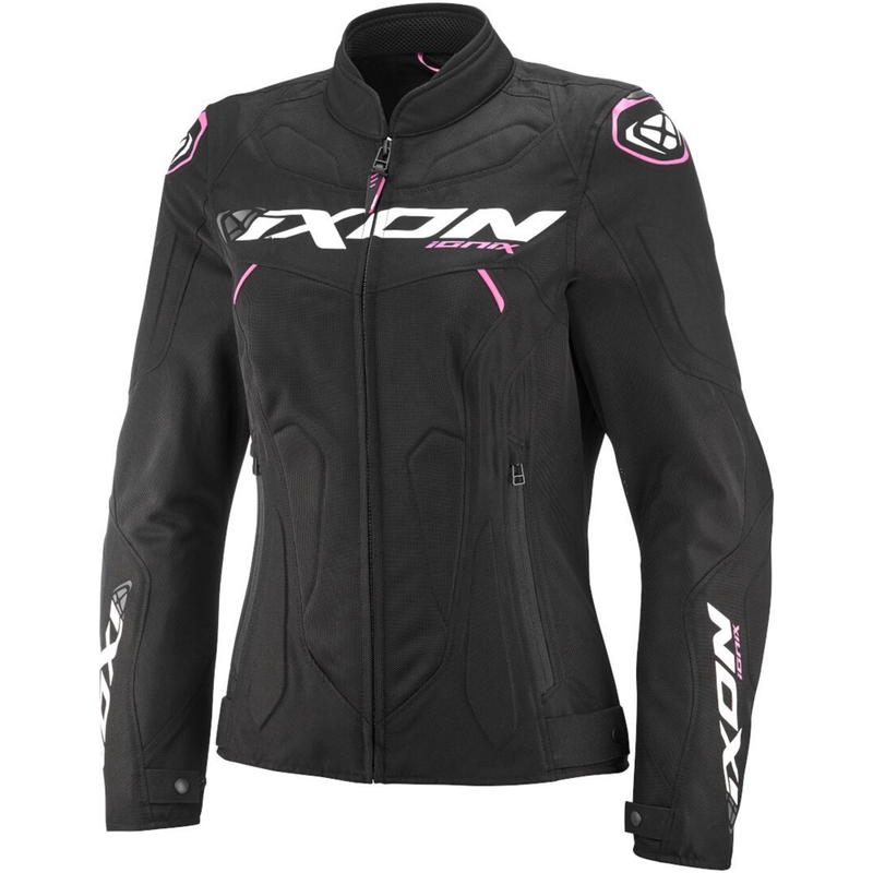 Chaqueta de moto para mujer IXON Ionix Lady negra y rosa