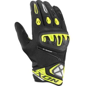 Guantes de moto IXON Mirage Air negro-amarillo fluo