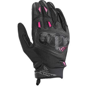 Guantes de moto para mujer IXON Rise Air 2 negro-rosa