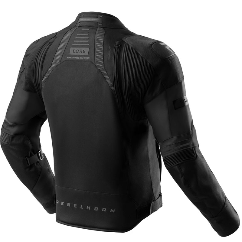 Chaqueta de moto Rebelhorn Borg II negra