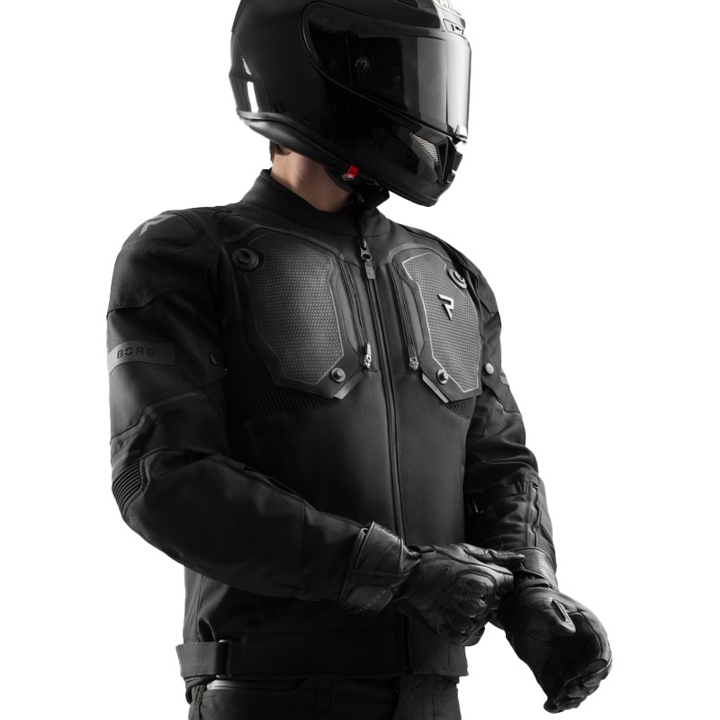 Chaqueta de moto Rebelhorn Borg II negra