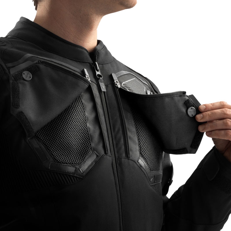 Chaqueta de moto Rebelhorn Borg II negra