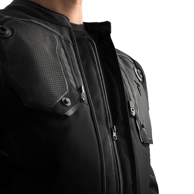 Chaqueta de moto Rebelhorn Borg II negra
