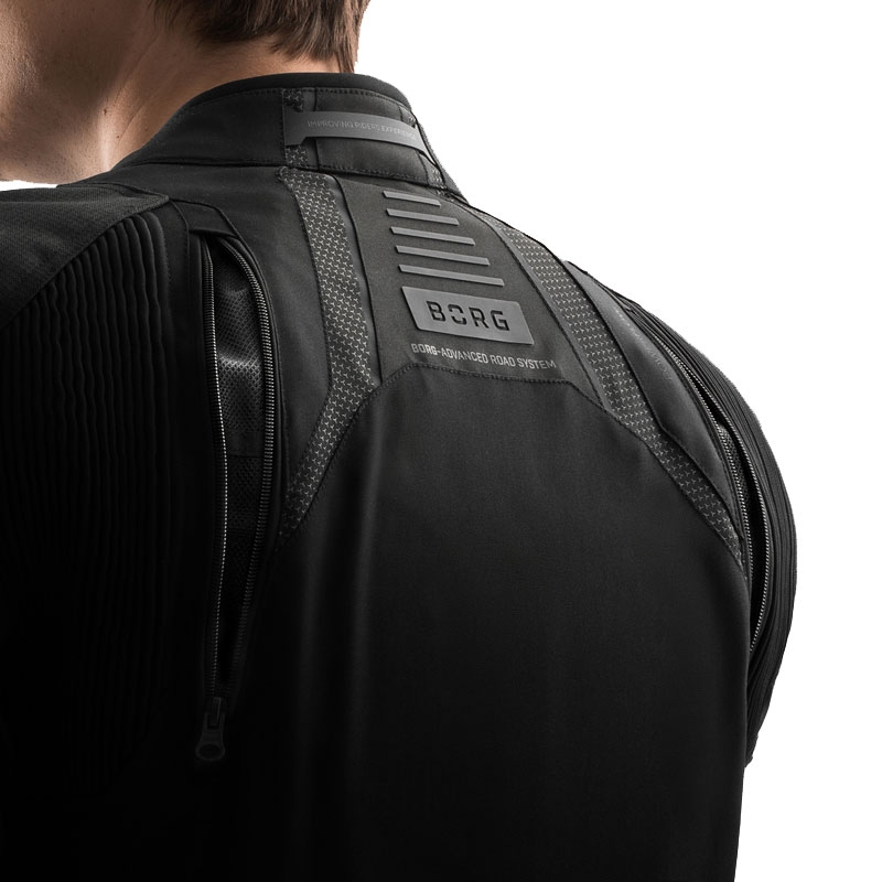 Chaqueta de moto Rebelhorn Borg II negra