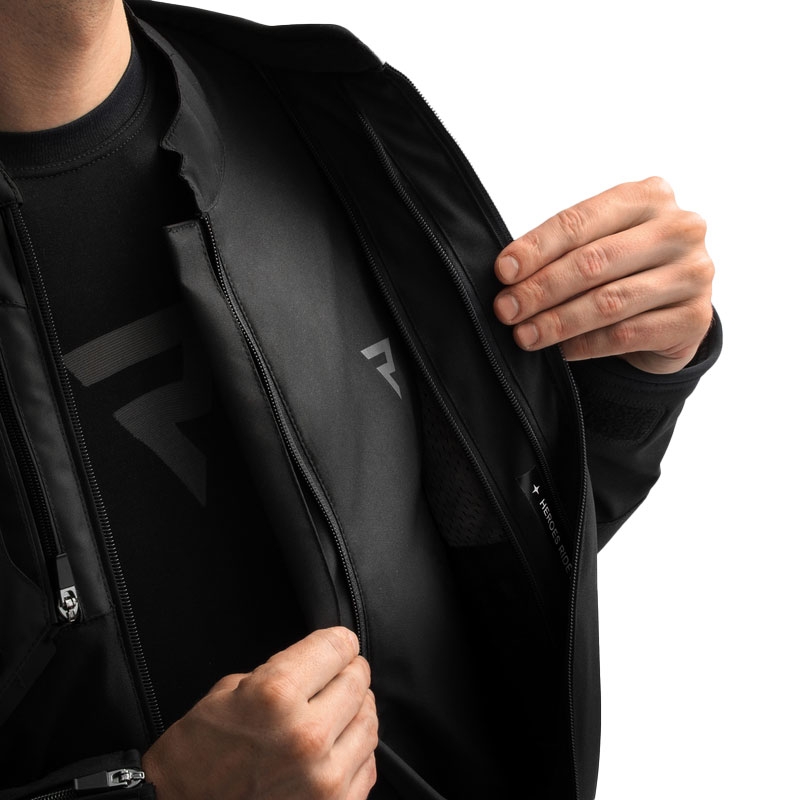 Chaqueta de moto Rebelhorn Borg II negra