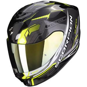Casco integral de moto Scorpion EXO-391 Haut negro-plata-amarillo neón