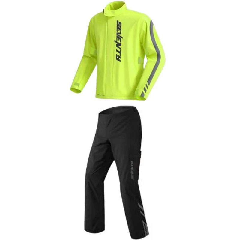 Traje de lluvia de dos piezas Seventy Degrees SD-S5 Monsoon Suit amarillo fluorescente-negro