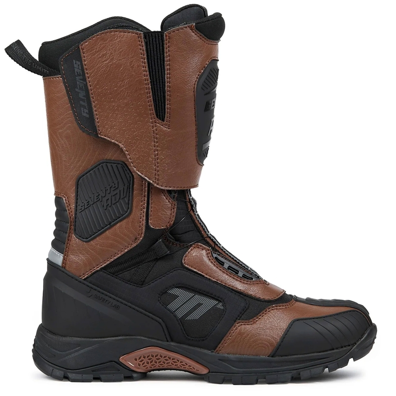 Botas altas de moto Seventy Degrees SD-BA6 Stelvio marrón