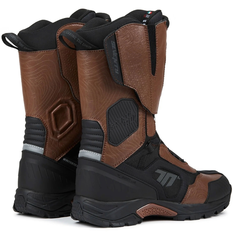 Botas altas de moto Seventy Degrees SD-BA6 Stelvio marrón