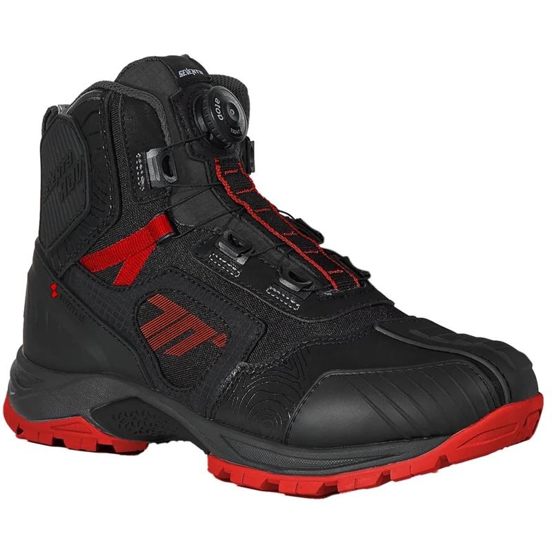 Botas de moto bajas Seventy Degrees SD-BA7 Stelvio negro-rojo
