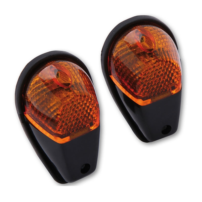 Intermitente moto Highsider Smart 12V/21W negro-naranja