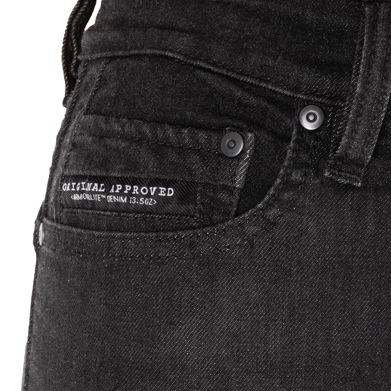Vaqueros de moto para mujer Oxford Sofia AA Slim jeans negros