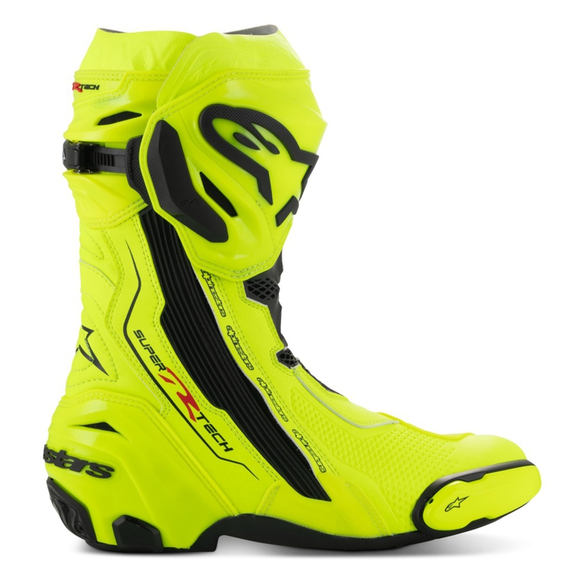 Botas de moto Alpinestars Supertech R amarillo flúor-negro
