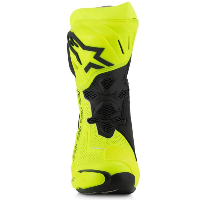 Botas de moto Alpinestars Supertech R Vented amarillo flúor-negro