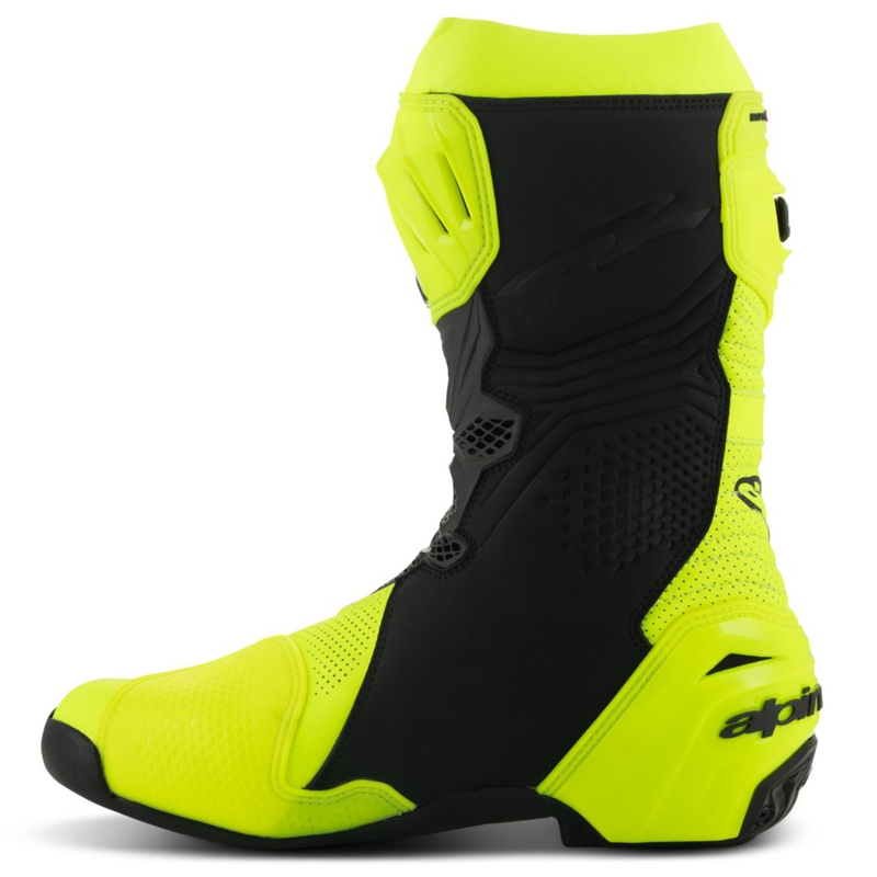 Botas de moto Alpinestars Supertech R Vented amarillo flúor-negro