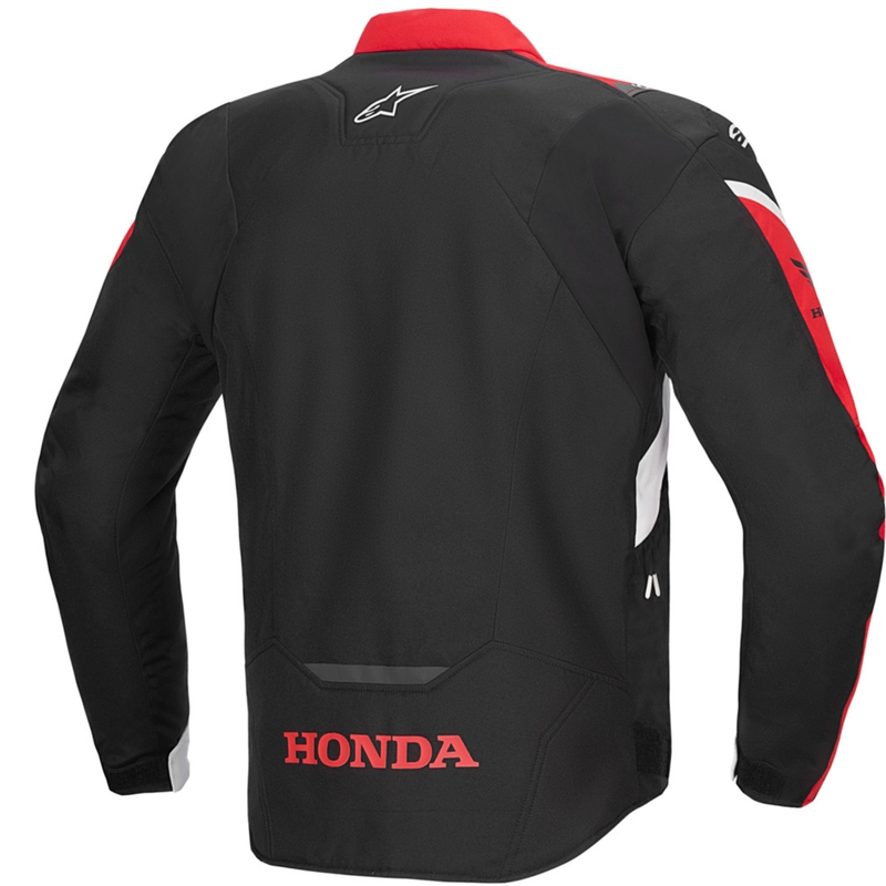Chaqueta de moto impermeable Alpinestars T-Jaws V4, colección Honda, negro, rojo y blanco