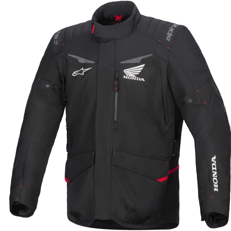 Chaqueta de moto impermeable Alpinestars ST-1 colección Honda negro-rojo