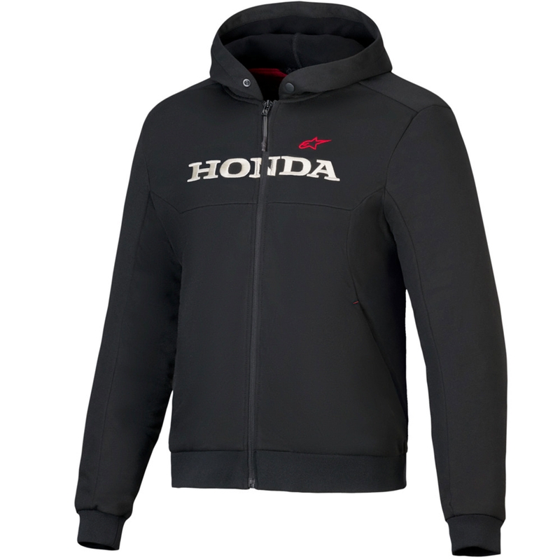 Sudadera deportiva Alpinestars Chrome V3 de la colección Honda en negro, beige y rojo