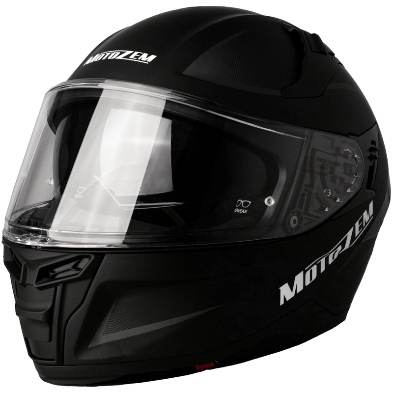 Casco integral de moto Motozem Guardian negro mate - II. calidad