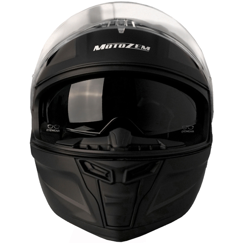 Casco integral de moto Motozem Guardian negro mate - II. calidad
