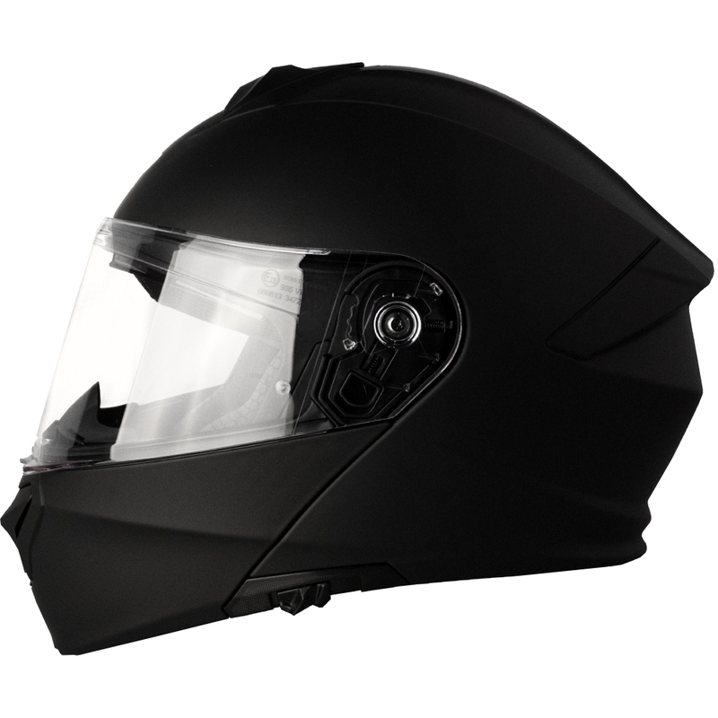 Casco de moto abatible Street Racer Fury negro mate - II. calidad