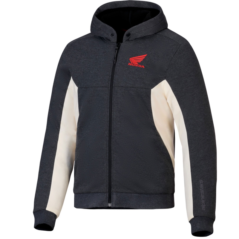 Sudadera deportiva Alpinestars Chrome V3 Colección Honda Gris oscuro-Crema-Rojo