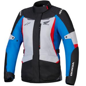 Chaqueta de moto impermeable para mujer Alpinestars Stella ST-1 Colección Honda gris-azul-negro-rojo