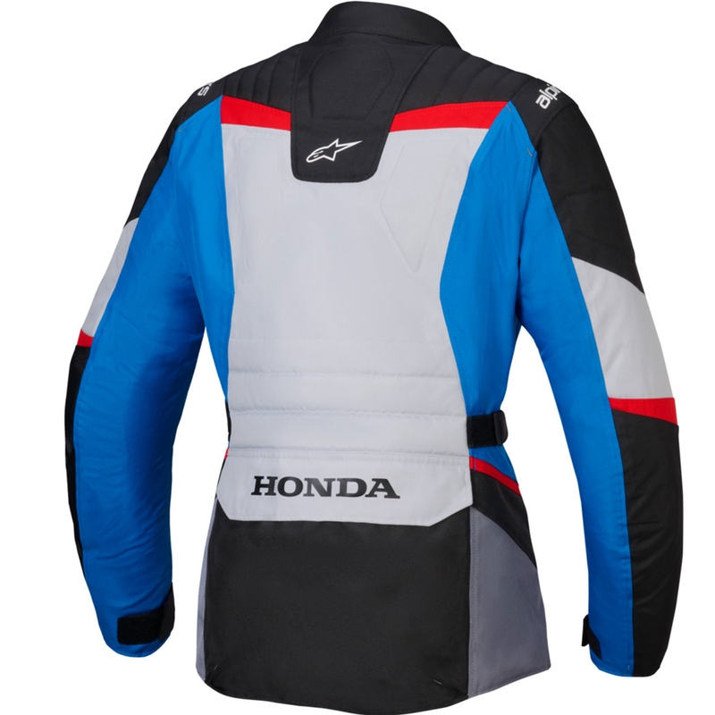 Chaqueta de moto impermeable para mujer Alpinestars Stella ST-1 Colección Honda gris-azul-negro-rojo