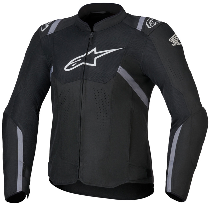 Chaqueta de moto para mujer Alpinestars Stella T-SPS Air V2 Honda Collection en negro, gris y blanco