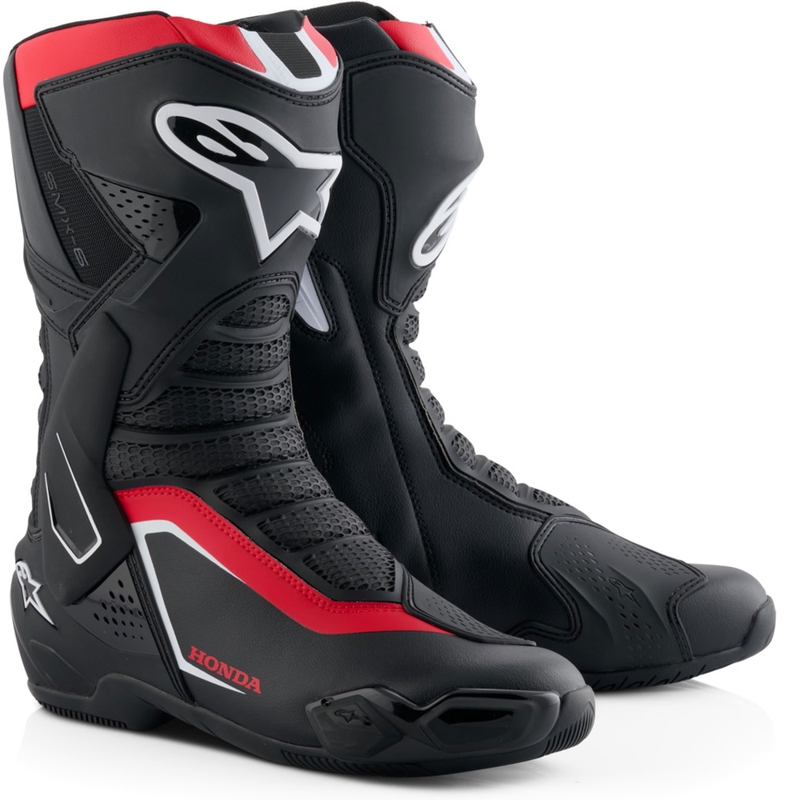 Botas de moto Alpinestars SMX-6 V3 Colección Honda Negro-Rojo-Blanco