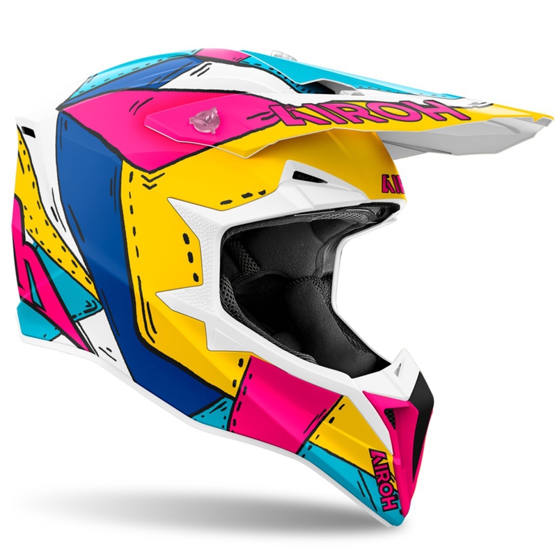 Casco de motocross Airoh Wraaap Paint mate multicolor