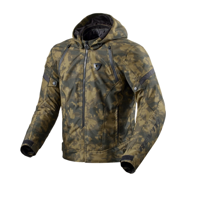 Chaqueta de moto Revit Flare 3 H2O camo verde oscuro
