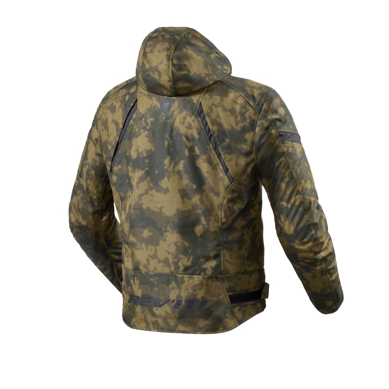 Chaqueta de moto Revit Flare 3 H2O camo verde oscuro