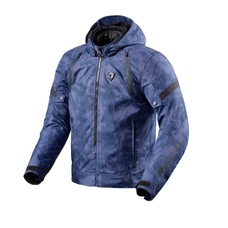 Chaqueta de moto Revit Flare 3 H2O camo azul