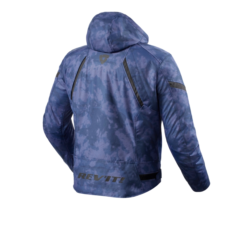 Chaqueta de moto Revit Flare 3 H2O camo azul