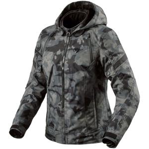 Chaqueta de moto para mujer Revit Flare 3 H2O camo gris oscuro