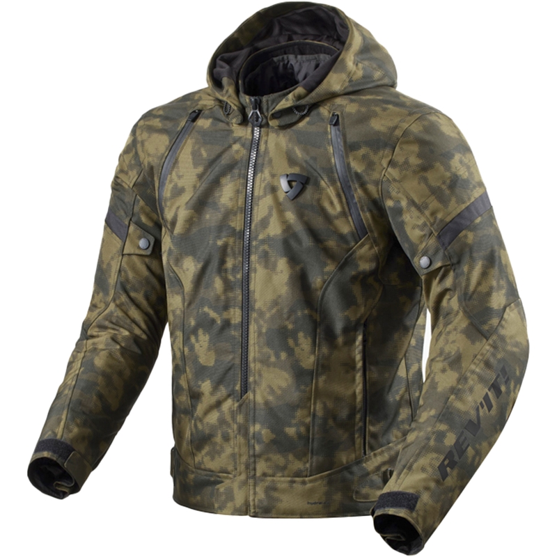Chaqueta de moto Revit Flare 3 H2O camo verde oscuro