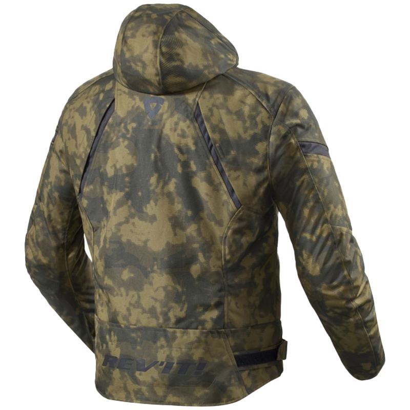 Chaqueta de moto Revit Flare 3 H2O camo verde oscuro