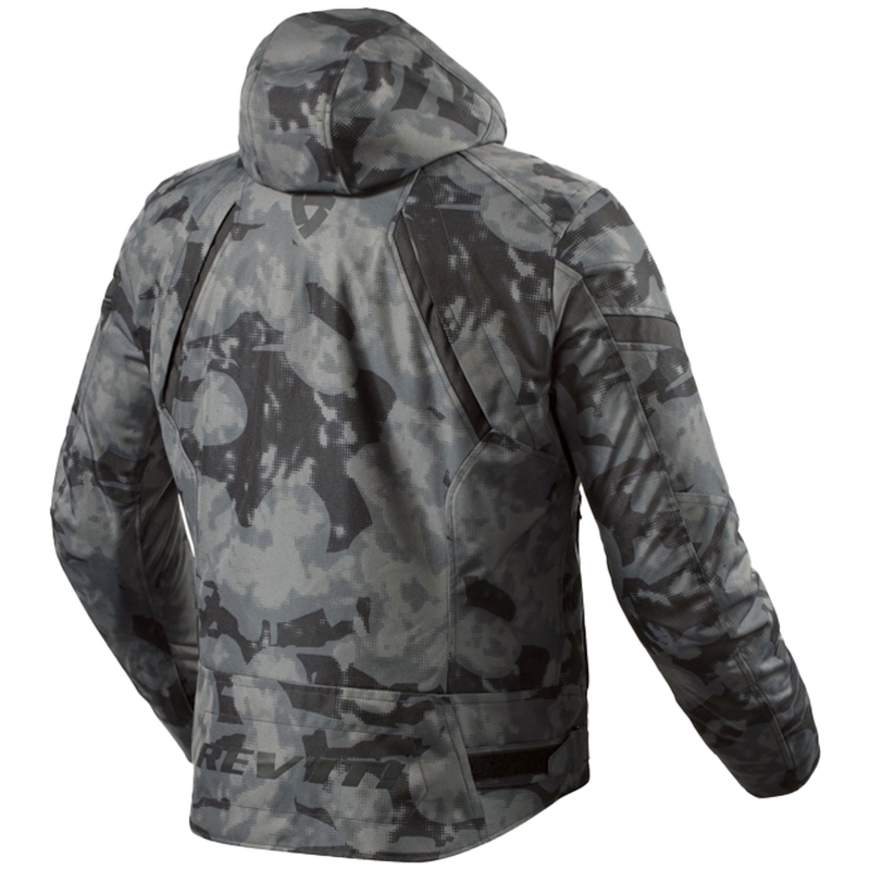 Chaqueta de moto Revit Flare 3 H2O camo gris oscuro