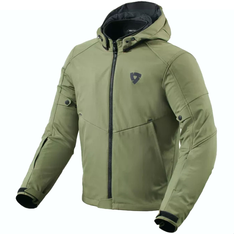 Chaqueta de moto Revit Afterburn H2O verde