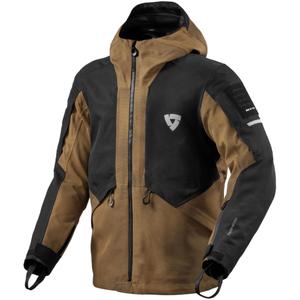 Chaqueta de moto Revit Tectonic H2O negra-marrón