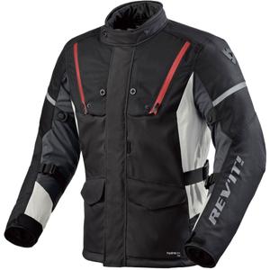 Chaqueta de moto Revit Horizon 3 H2O negra y roja