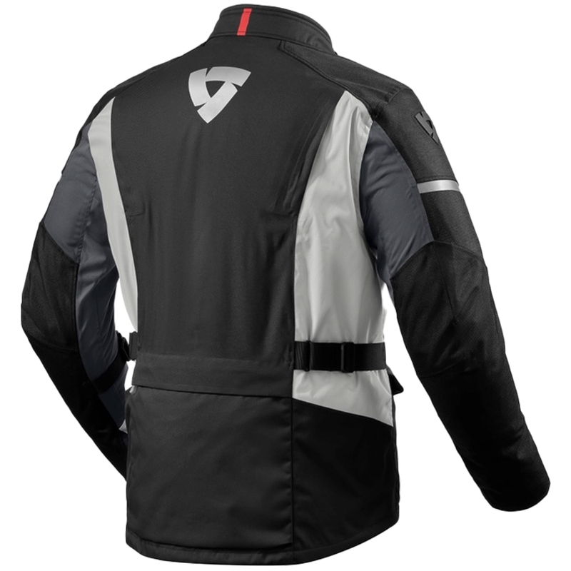 Chaqueta de moto Revit Horizon 3 H2O negra y roja