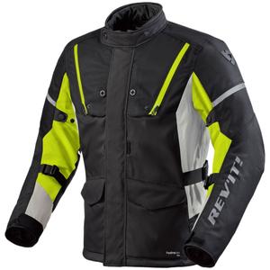 Chaqueta de moto Revit Horizon 3 H2O negro-amarillo fluo