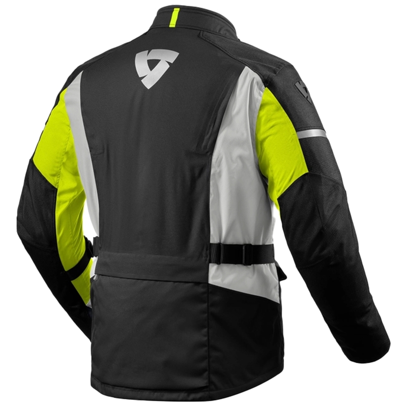 Chaqueta de moto Revit Horizon 3 H2O negro-amarillo fluo
